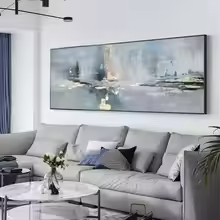 Abstract Oil Painting on Canvas - Image 2