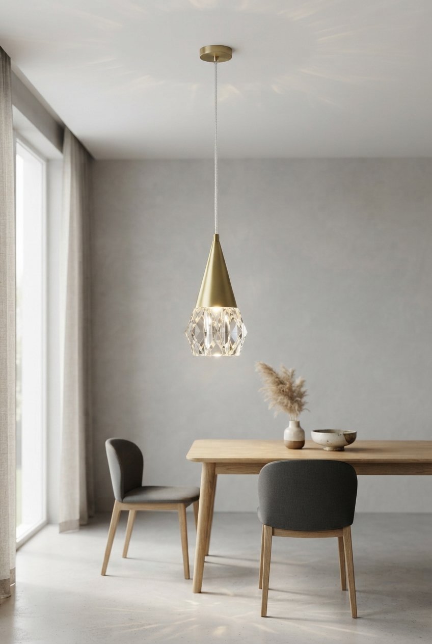 Nordic Minimalist Crystal Pendant Light