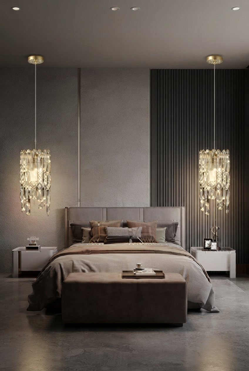 Round Crystal Pendant Light