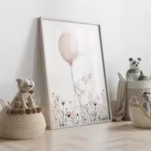 Bunny kite canvas wall art - Image 2