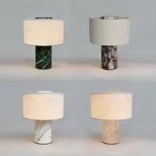 Marble Table Lamp – Natural Stone Bedside Lamp - Image 3