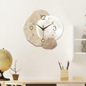 silent-wooden-wall-clock-moon-design