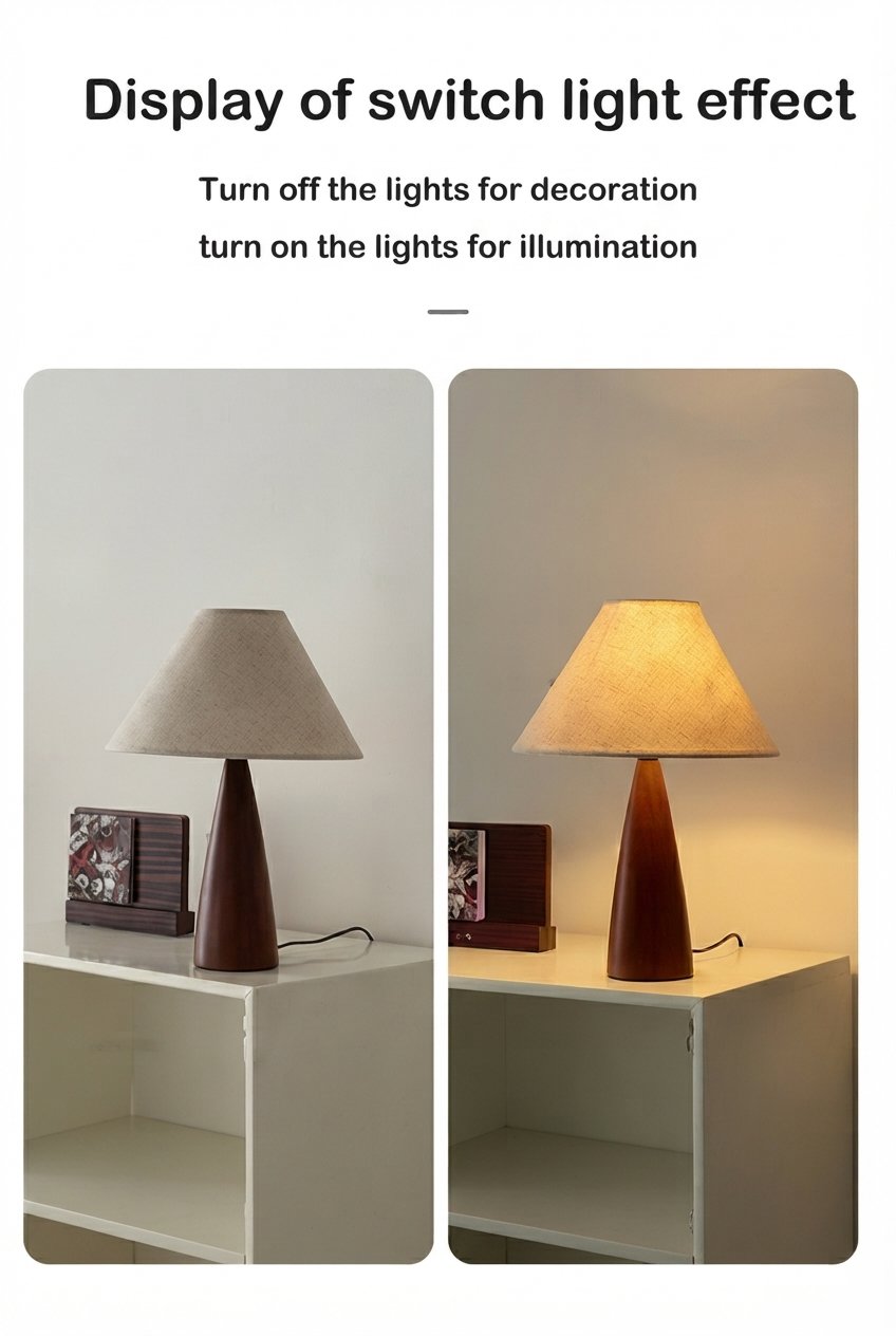 Retro Iron Desk Lamp with Fabric Shade - Image 3