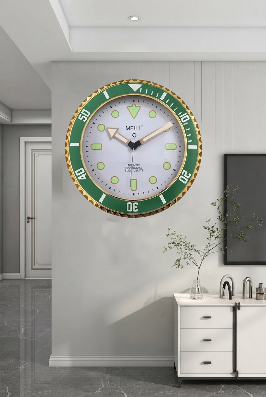 Gold Rim Modern Wall Clock - Image 3