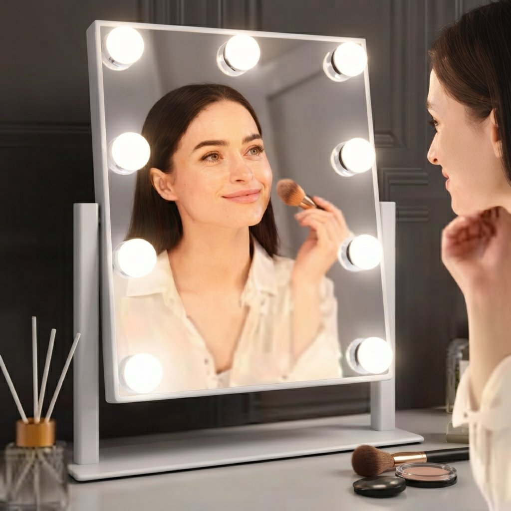 Hollywood Vanity Mirror with 9 LED Lights - Image 5