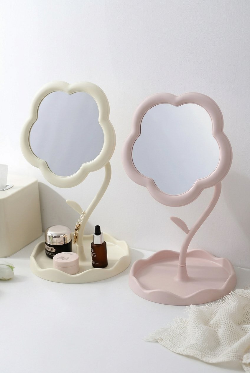 Floral Makeup Mirror, Dressing Mirror for Bedroom - Image 2