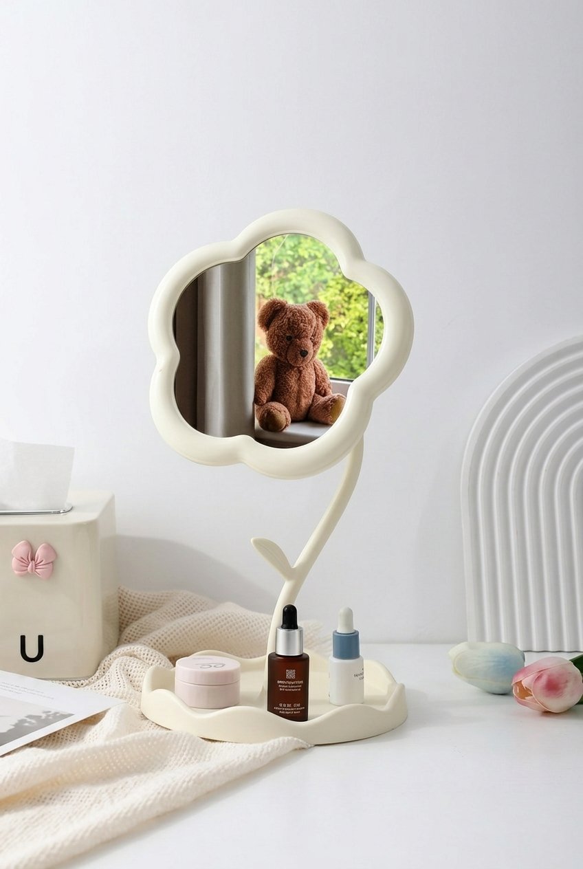 Floral Makeup Mirror, Dressing Mirror for Bedroom - Image 3