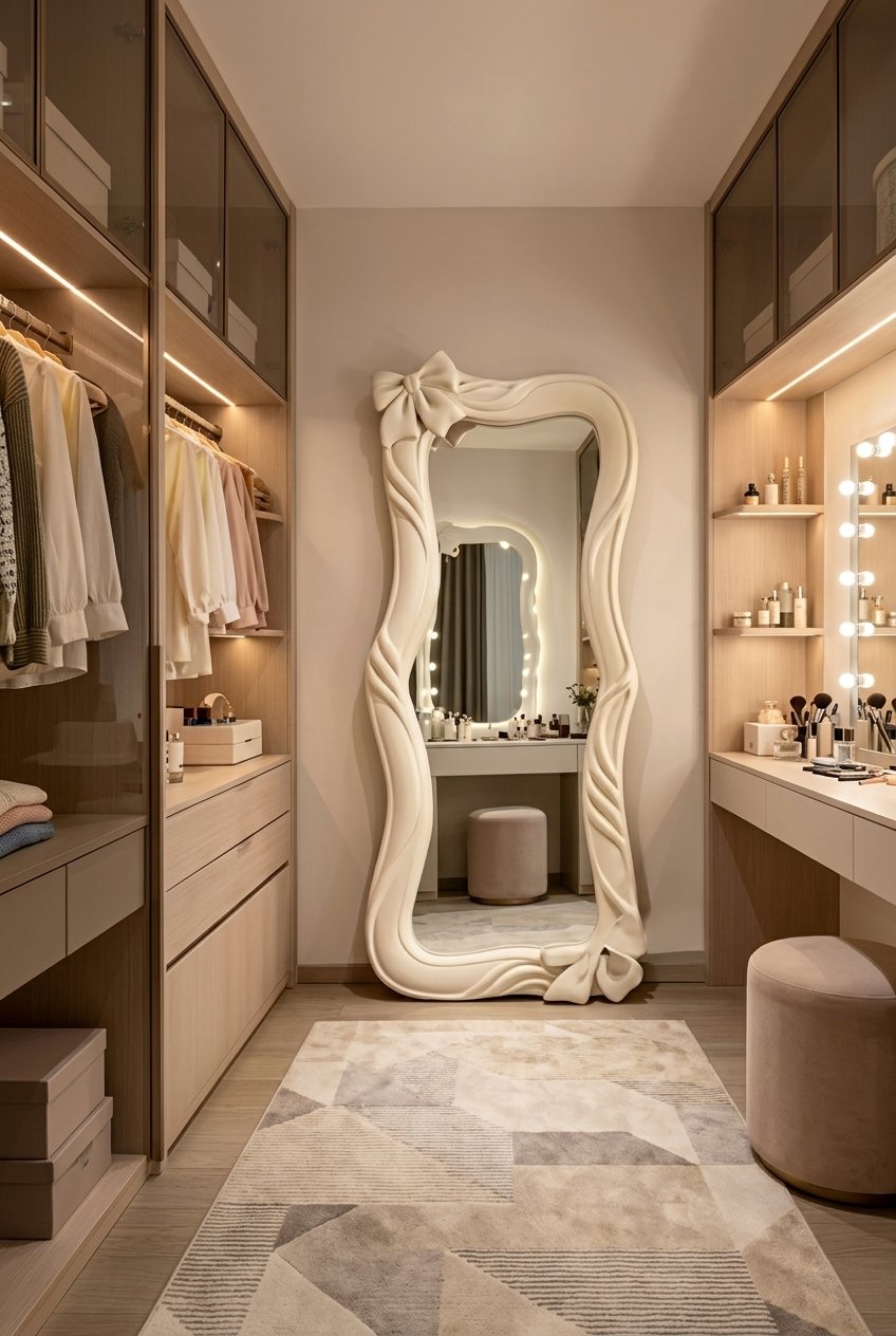 Full Length Mirror – Nordic Square Standing Decor Mirror - Image 2