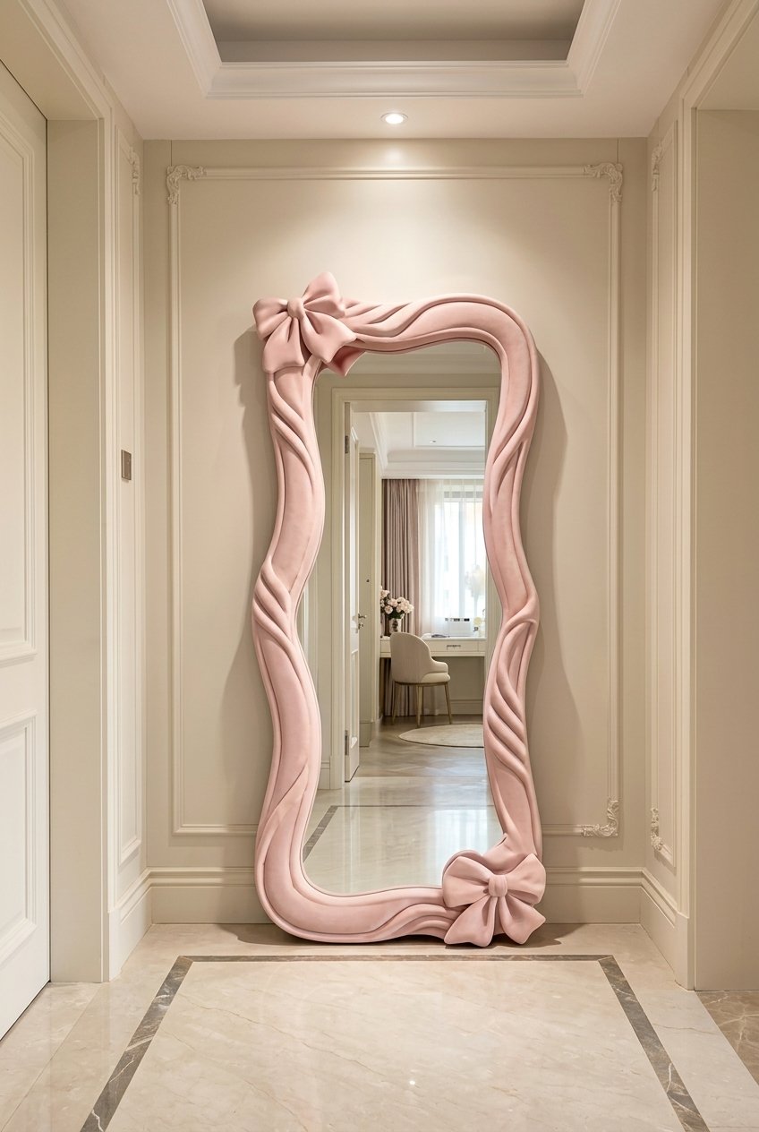 Full Length Mirror – Nordic Square Standing Decor Mirror - Image 3