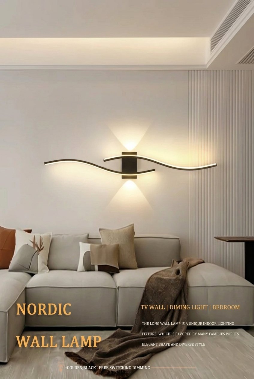 Modern LED Wall Lamp, Simple Wall Light for Living Room - Image 3