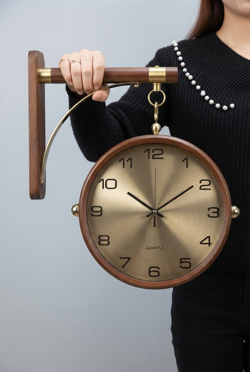 Double Sided Wall Clock - Image 3