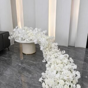 White Rose Floral Row Arch Decor